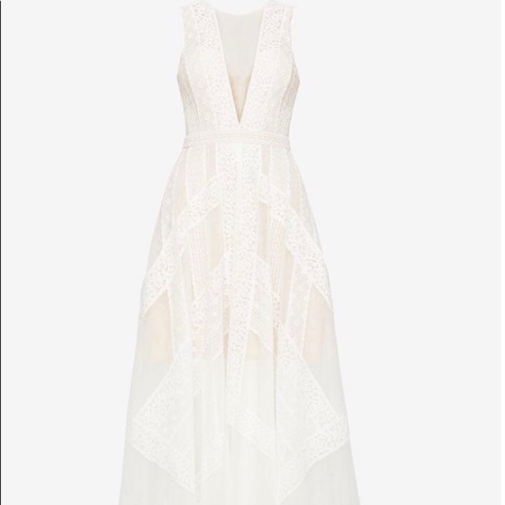 BCBG Andi lace dress. Never worn, white, sz 2